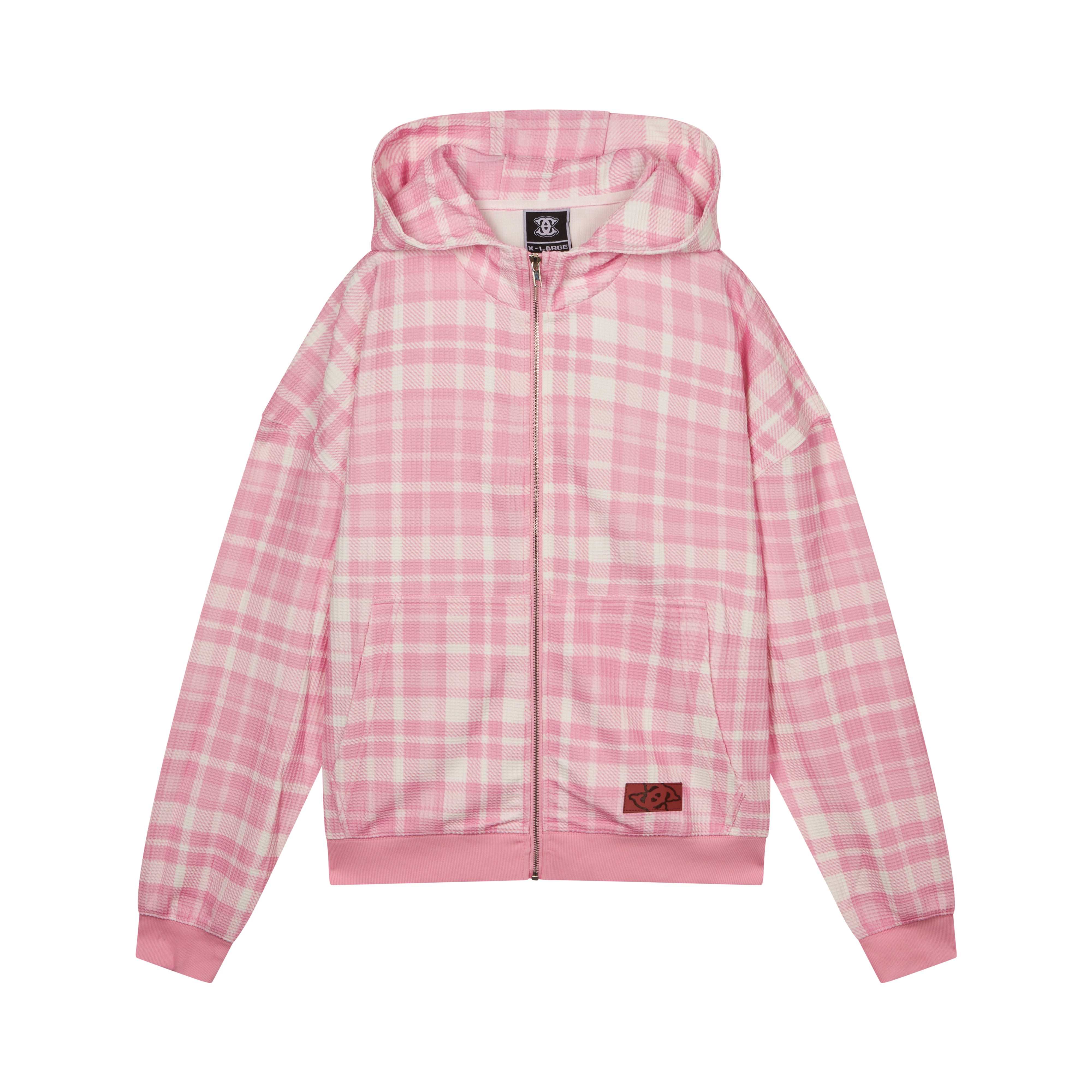 WAFFLE ZIP UP STATIC PINK – Corazon