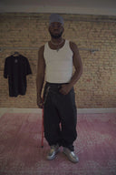 Waxed Denim Jeans Black