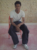 Waxed Denim Jeans Black