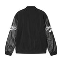 Icon Varsity Leather Jacket Black