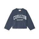 Distressed Knit Sweater Navy