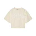 Distressed Knit Beige T-Shirt