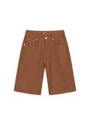 Raw Denim Jorts Brown