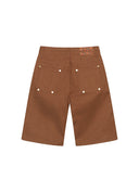 Raw Denim Jorts Brown