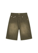 Raw Denim Jorts Dark Green