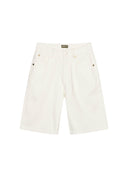 Raw Denim Jorts White