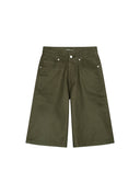 Waxed Denim Jorts Olive