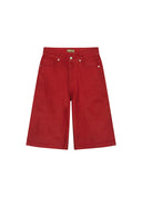 Waxed Denim Jorts Wine Red