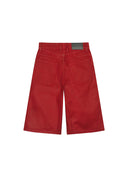 Waxed Denim Jorts Wine Red