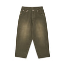 Raw Denim Jeans Dark Green