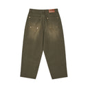 Raw Denim Jeans Dark Green