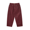 Waxed Denim Jeans Wine Red