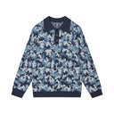 Knitted Polo Camo Blue