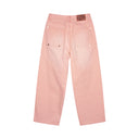Raw Denim Jeans Washed Pink