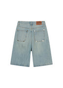 Raw Denim Jorts Light Blue