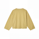Distressed Knit Sweater Yellow